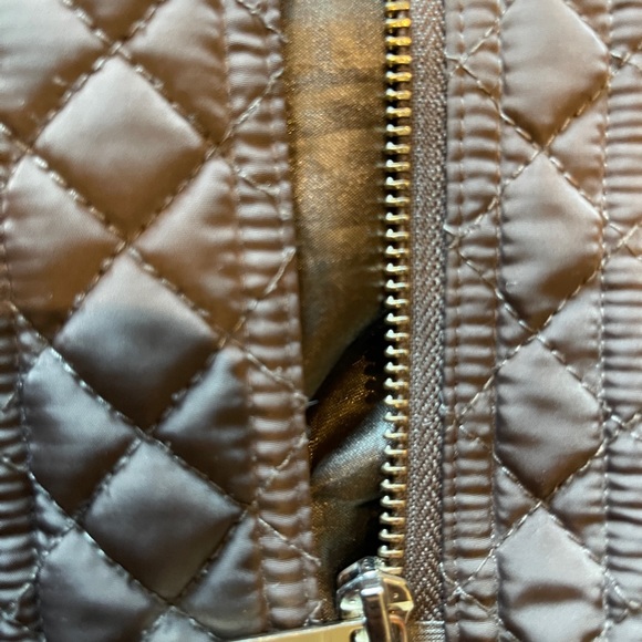 Ivanka Trump Brown Polyester Women's Faux Fur Hood Zip Quilted Hooded Jacket Xs! - Picture 9 of 16